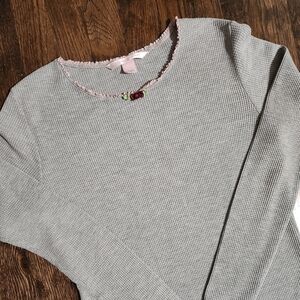 Victoria’s Secret VTG Y2K Women’s waffle knit long-sleeve sleep dress size small